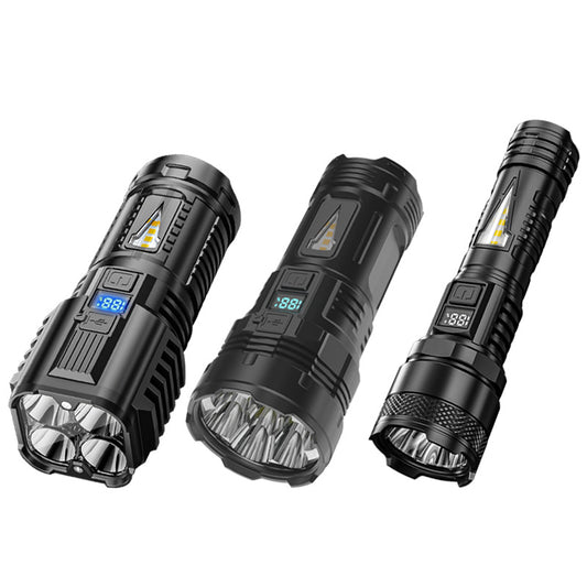 Outdoor Strong Light Super Bright Long-range Multi-gear Dimming Long-lasting Endurance Type-C Rechargeable Flashlight