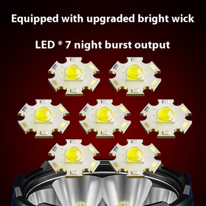 Outdoor Strong Light Super Bright Long-range Multi-gear Dimming Long-lasting Endurance Type-C Rechargeable Flashlight